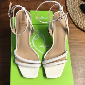 Sam Edelman Kia White Leather Heels